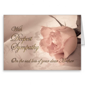 Sympathy card on the death of mother