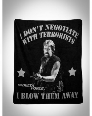 Chuck Norris Terrorist Fleece Blanket