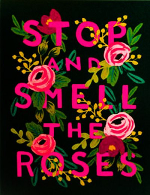 Stop & smell the roses. #quote