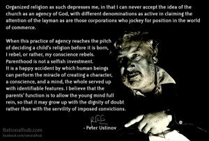 Religious Indoctrination | Peter Ustinov on Religious Indoctrination ...