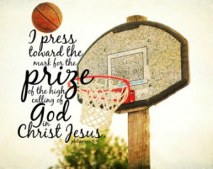 Sports Christian quote Basketball Bible verse Athletic Scripture art ...