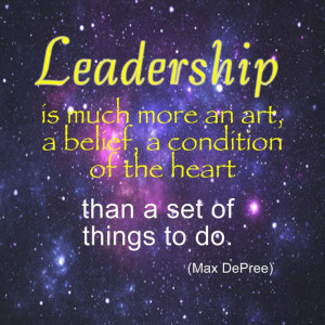 Love this quote by Max DePree. An MBA does not a leader make!!