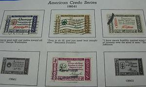 1960-1961-Credo-Series-Famous-Quotes-4-Cents-Stamp-Used-Lot-of-Four ...
