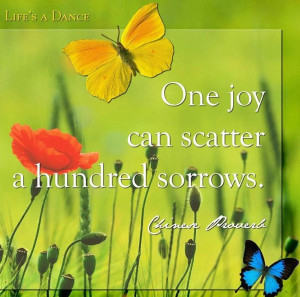 One Joy Can Scatter A Hundred Sorrows - Joy Quotes