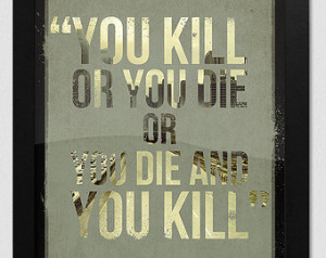 ... Dead Print, Minimalist TWD Quote Poster, Rick Grimes, The Governor