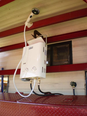 Outdoor Shower for the Wheelin Wagon