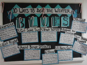 beat the winter bluesJanuary Bulletin Boards, Bulletin Boards Winter ...