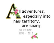 ... Are Scary Sally Ride Quote Cross Stitch Pattern (Instant PDF Download