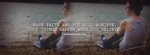 Click to get this have faith and you will achieve Facebook Cover Photo