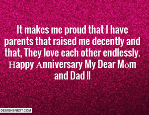 Wedding Anniversary Wishes for Mom and Dad