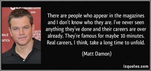 More Matt Damon Quotes