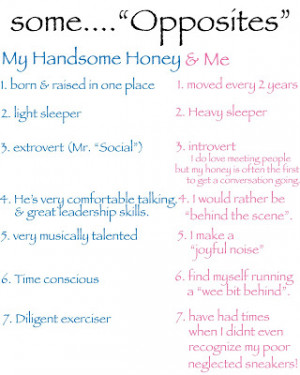 Opposites attract...