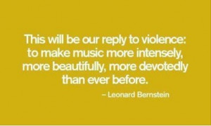 Our reply to violence...
