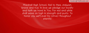 love we pledge our loyalty and faith we have in You. For red and white ...