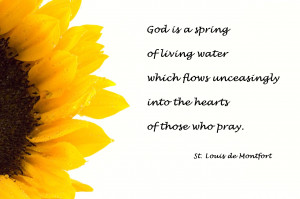 God is a spring of living water which flows unceasingly into the ...