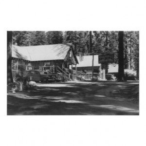 Exterior View of the Bucks Lake Lodge Print