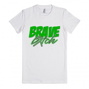 Kidney Cancer Brave Bitch (Green Ribbon) Shirts