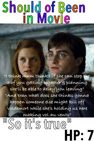 ... Potter and the Deathly Hallows Should of Been in Movie Harry Ginny