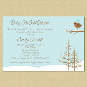 Baby its cold outside! Cute invite for winter