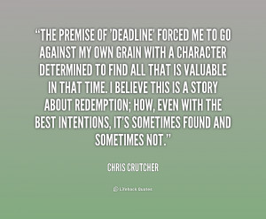 Deadline Chris Crutcher Quotes