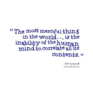 The mercy of a filter in our mind.