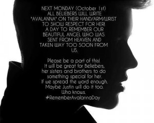 October 1st – Remember Avalanna Day