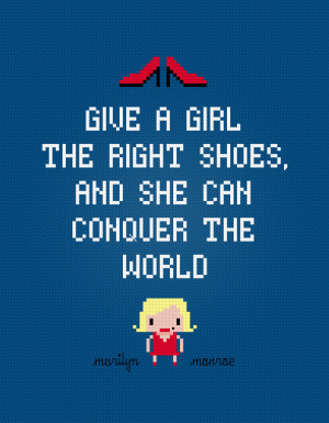 Marilyn Monroe Quote - Shoes - Cross Stitch PDF Pattern Download