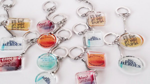 Firefly Quotes Resin Keychains Cunning, Bad Guys, Shiny, Heroes