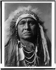 White Man Runs Him, portrait by Edward S. Curtis, c.1908