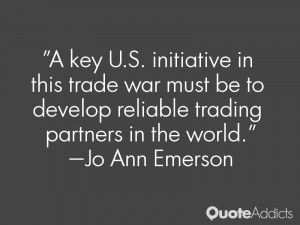 key U.S. initiative in this trade war must be to develop reliable ...