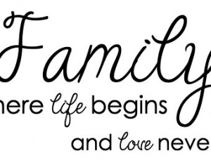 ... And Love Never Ends - Vinyl Quote - Vinyl Decal - Custom Family Decal