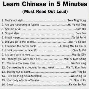 Funny way to learn chinese