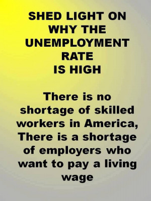 ... the light on why the unemployment rate is high