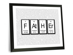 Periodic Table Father with Dad Quotes Wall Wood Sign Plaque with Built ...