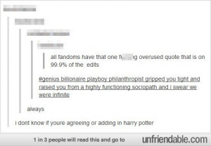 overused fandom quotes. Not sure where the last part between Sherlock ...