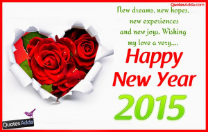 Happy New Year My Love - 2015 New Year Quotes for Lovers