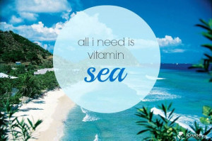 All I Need is Vitamin SEA. Travel Quote.
