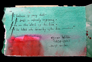 ... the occasional quote this is one page from it a quote from oscar wilde