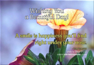 ... morning quotes about smile and happiness wishing you a beautiful day