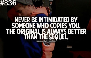 Never be intimidated