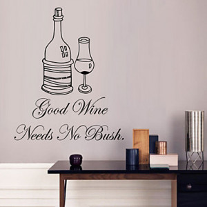 Wall Stickers Wall Decals Style Good Wine English Words & Quotes PVC ...