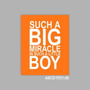 Baby Boy Nursery quote print Such a big miracle in by MiraDoson, $12 ...