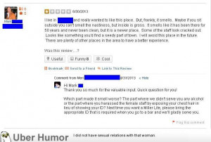 ... on Yelp. A waitress from the restaurant proceeds to call him out