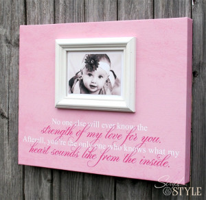 Frame Canvas With Baby Quote, Baby Boy or Girl Nursery Picture Frame ...