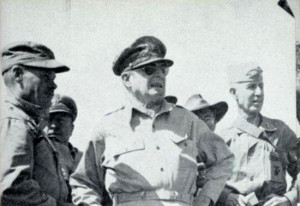 ... colonel puller general macarthur general smith above we see colonel