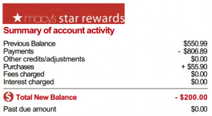 Of course, here's the fine print about that credit on the statement: