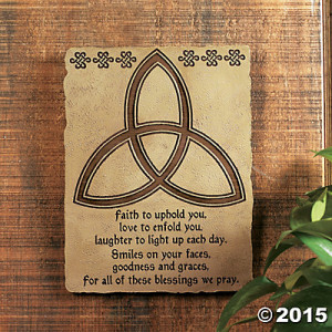 knot with irish blessing plaque in 36 2352 trinity knot with irish ...