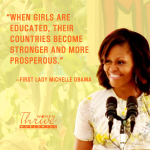 ... the Bangs! Michelle Obama Has Something to Say About Educating Girls