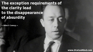 ... the disappearance of absurdity - Albert Camus Quotes - StatusMind.com