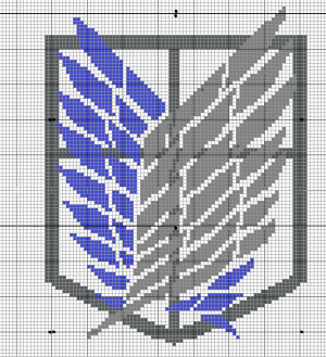 Cross Stitch Pattern Attack On Titan Wings Of Freedom